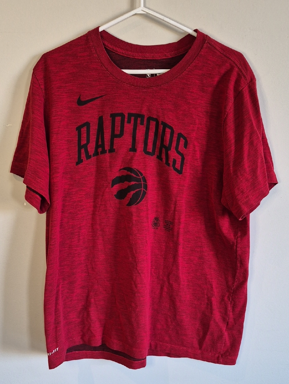 Nike Red Raptors Short Sleeve Tee with Black Graphics
